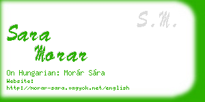 sara morar business card