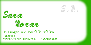 sara morar business card